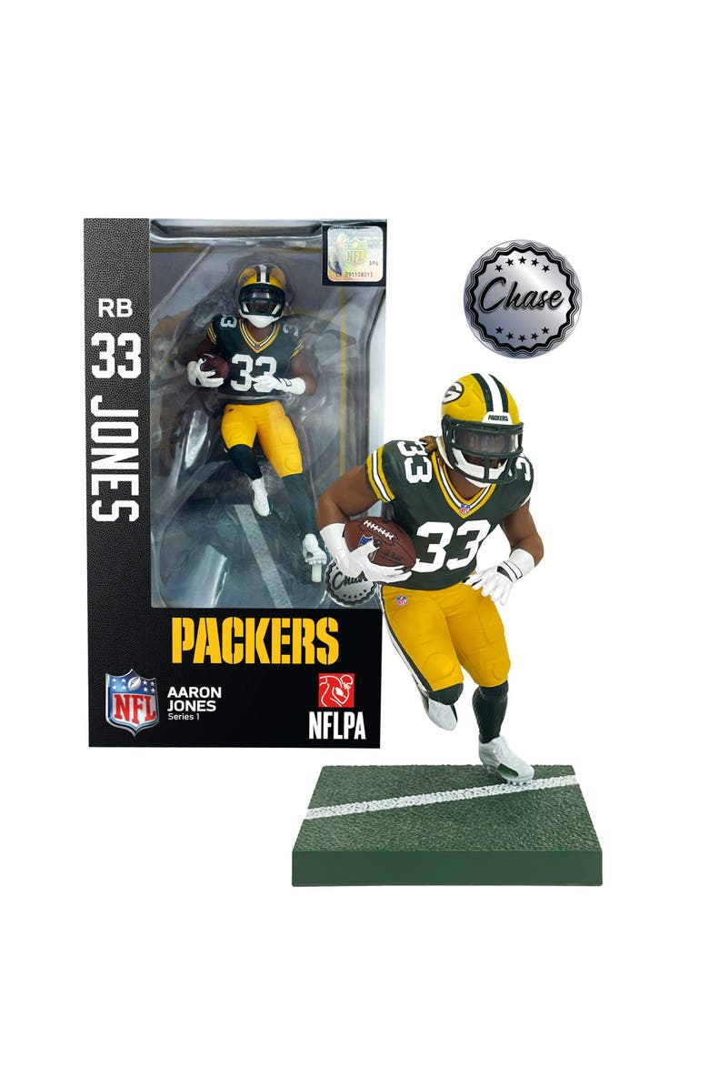 IMPORTS DRAGON Aaron Jones (Green Bay Packers) CHASE Imports Dragon NFL 6" Figure Series 1, Main, color, Multi-Color