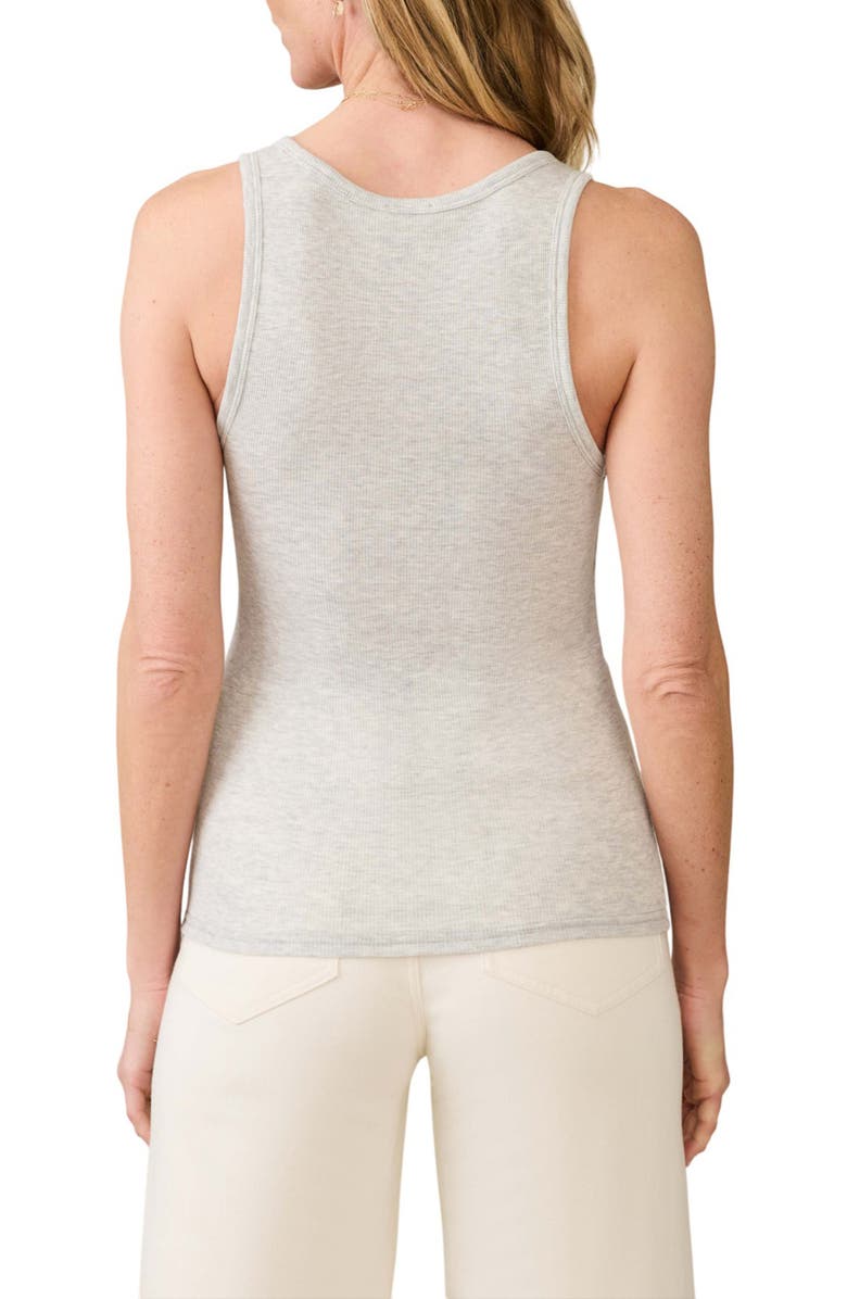 Faherty Featherweight Freestyle Rib Tank Top, Alternate, color, Light Grey Heather