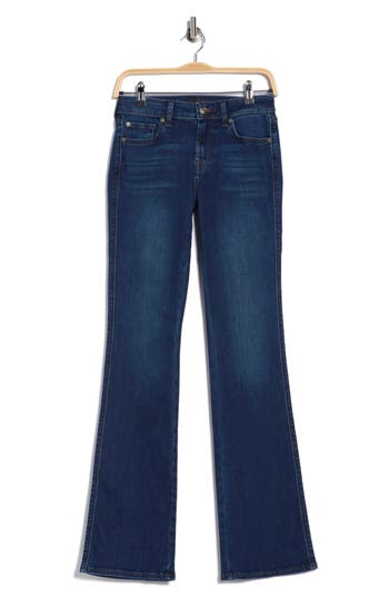 7 For All Mankind Kimmie Tailorless Mid Rise Bootcut Jeans In Blue