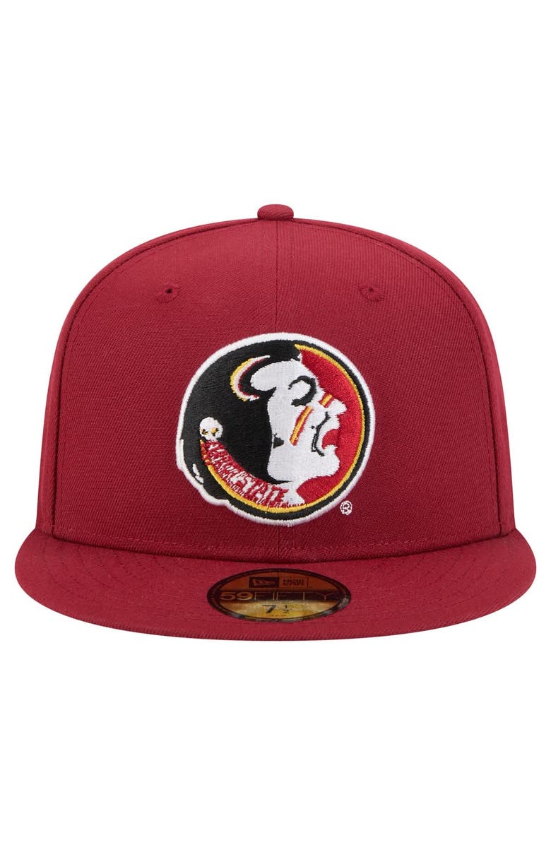New Era Men's New Era Garnet Florida State Seminoles Vault 59FIFTY Fitted Hat, Alternate, color, 