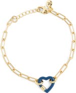 Madewell Enamel Heart Carabiner Bracelet