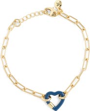 Madewell Enamel Heart Carabiner Bracelet
