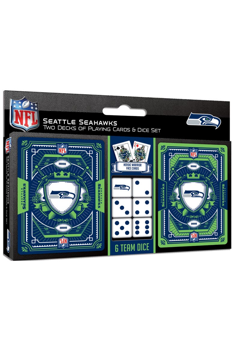 Seattle Seahawks Playing Cards & Dice, Main, color, Multicolor