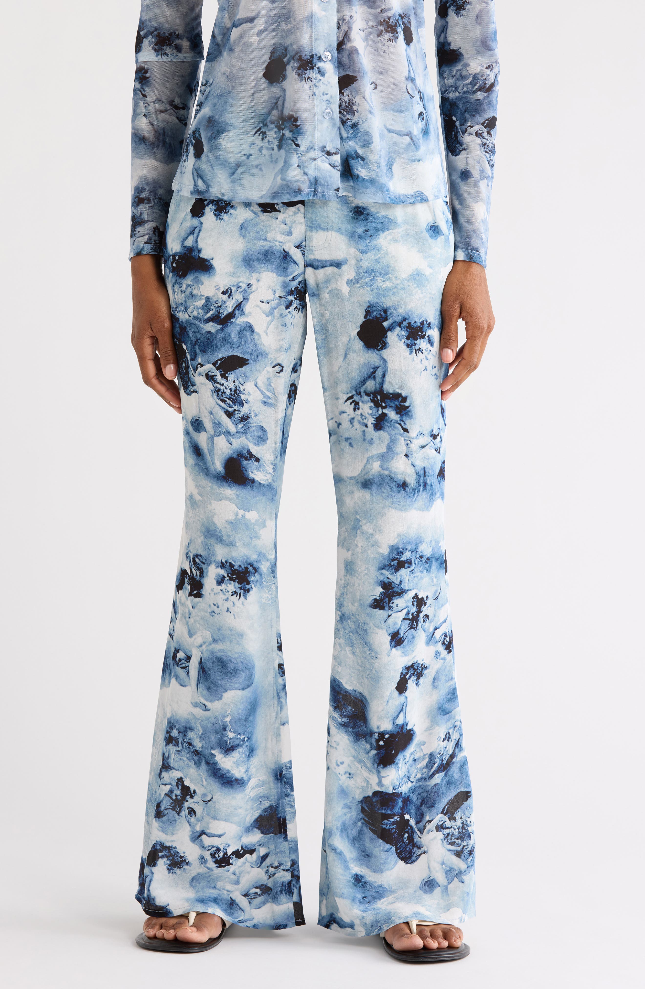 Good American Chiffon Flare Pants