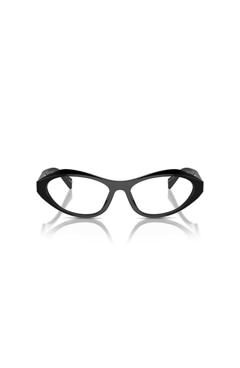 Prada 53mm Irregular optical glasses, Alternate, color, Black
