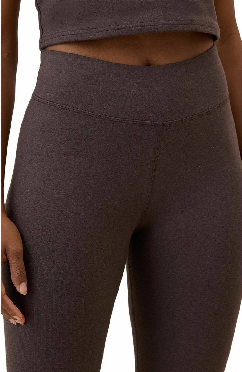 Pact On the Go-To Cropped Bootcut Legging Made with Organic Cotton, Alternate, color, Chocolate Heather