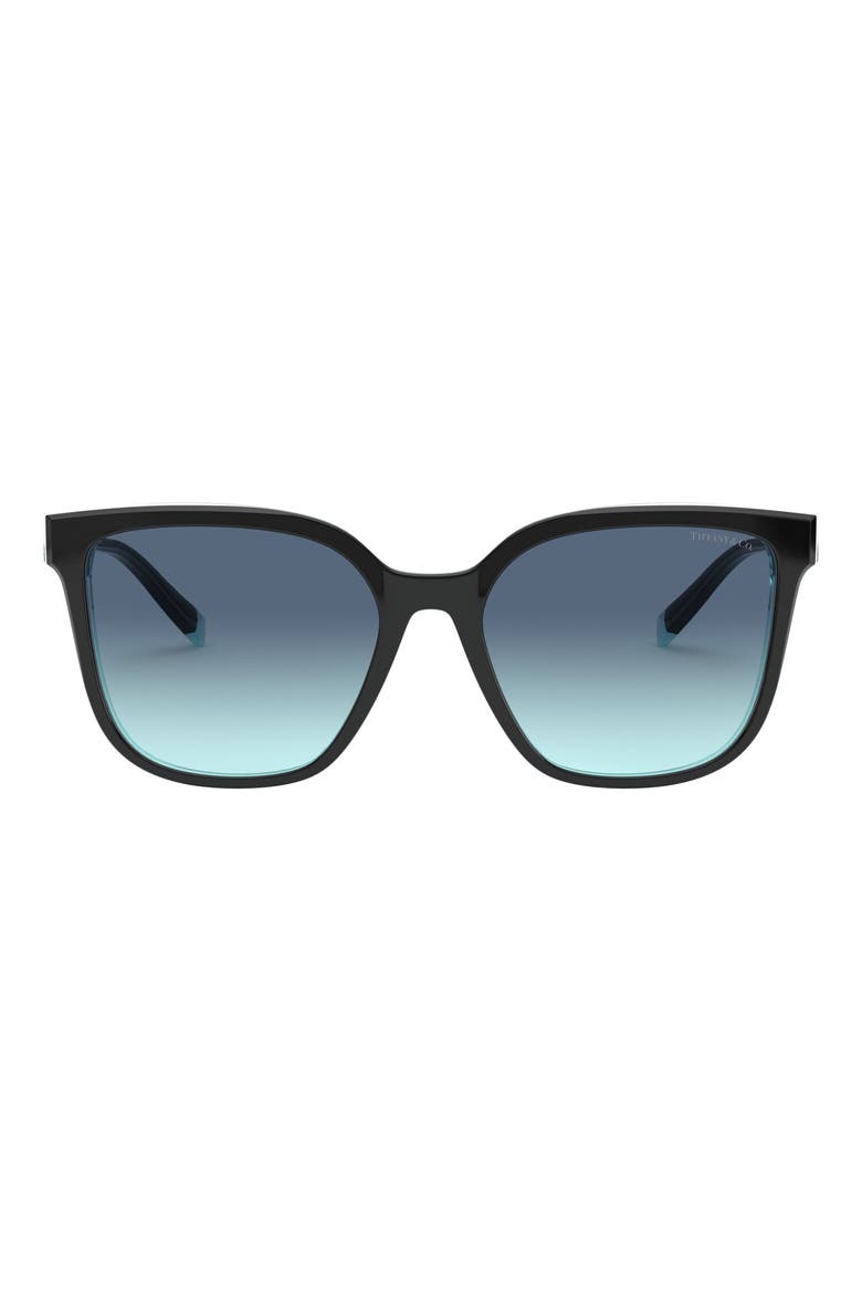 54mm Gradient Sunglasses, Main, color, BLACK BLUE/ AZURE GRADIENT