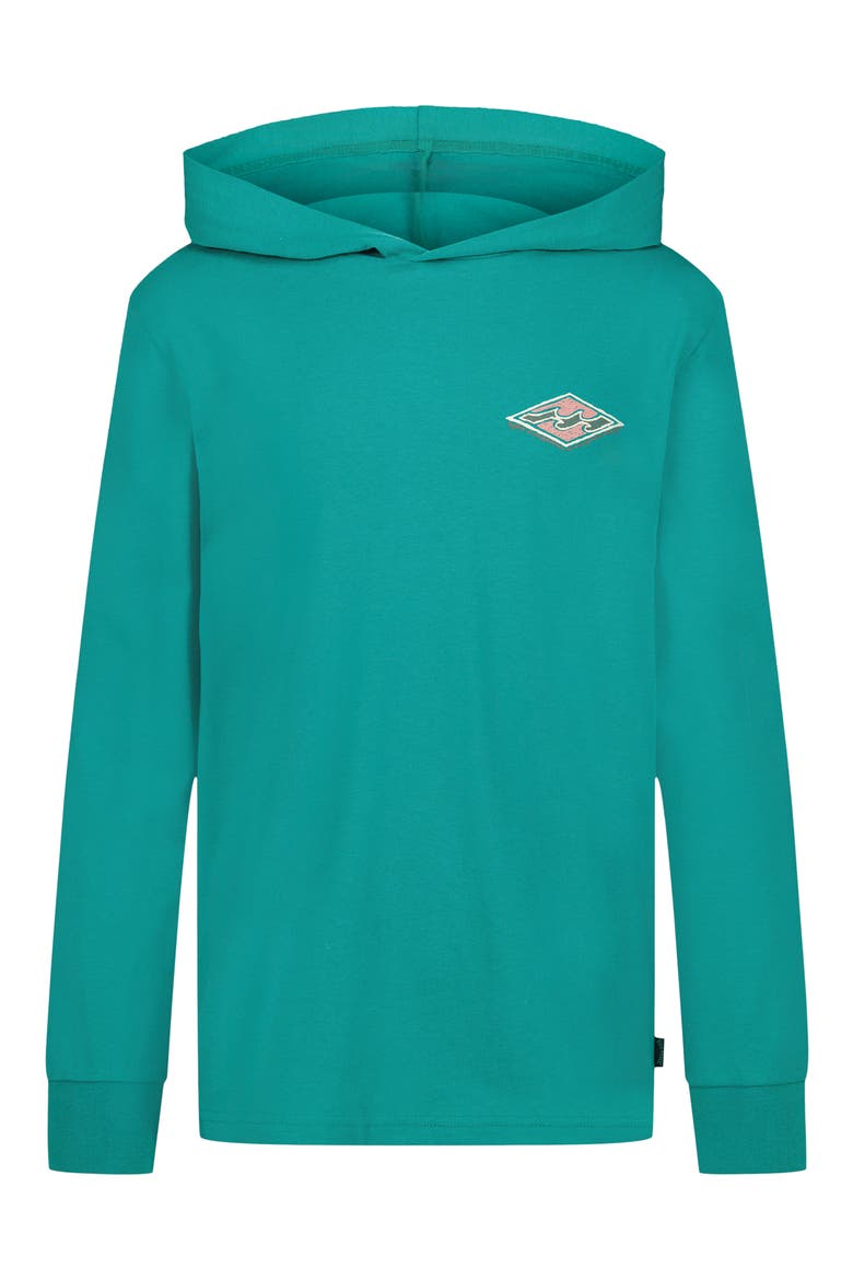 Kids' Heritage Arch Graphic Hoodie, Main, color, ULTRAMARINE GREEN