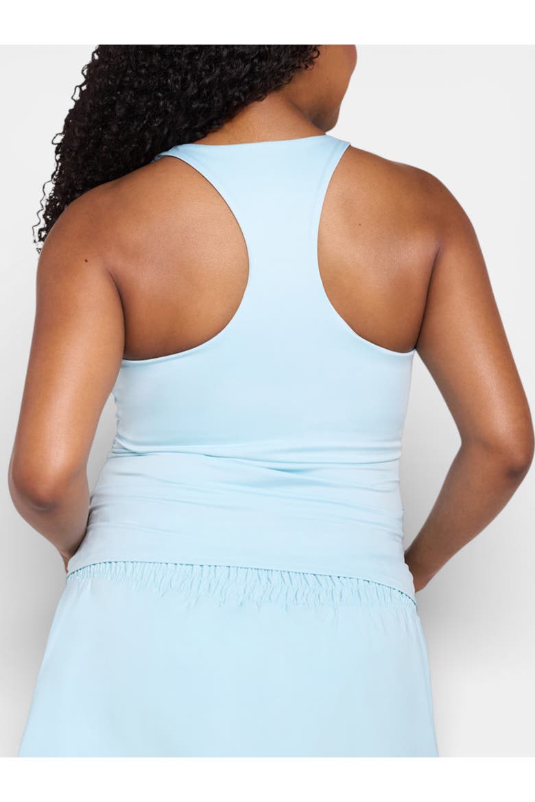 Scoop Neck Racerback Active Tank with Support, Alternate, color, Aqua