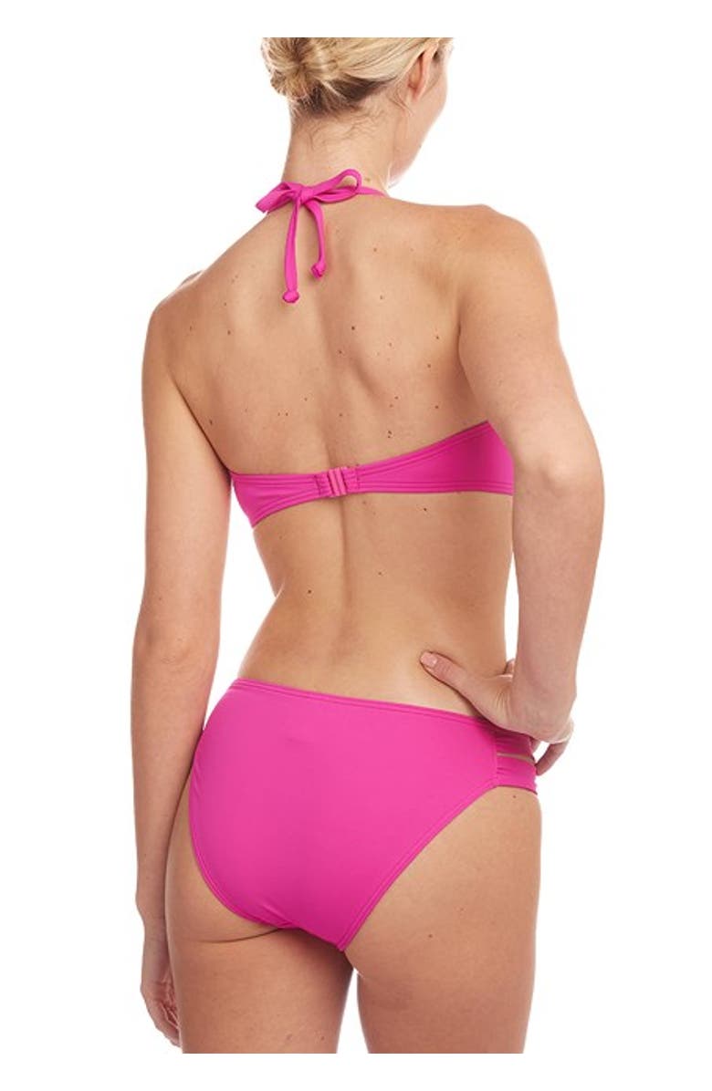 LASCANA Twist Bandeau Bikini Top Size 32D, Alternate, color, Pink