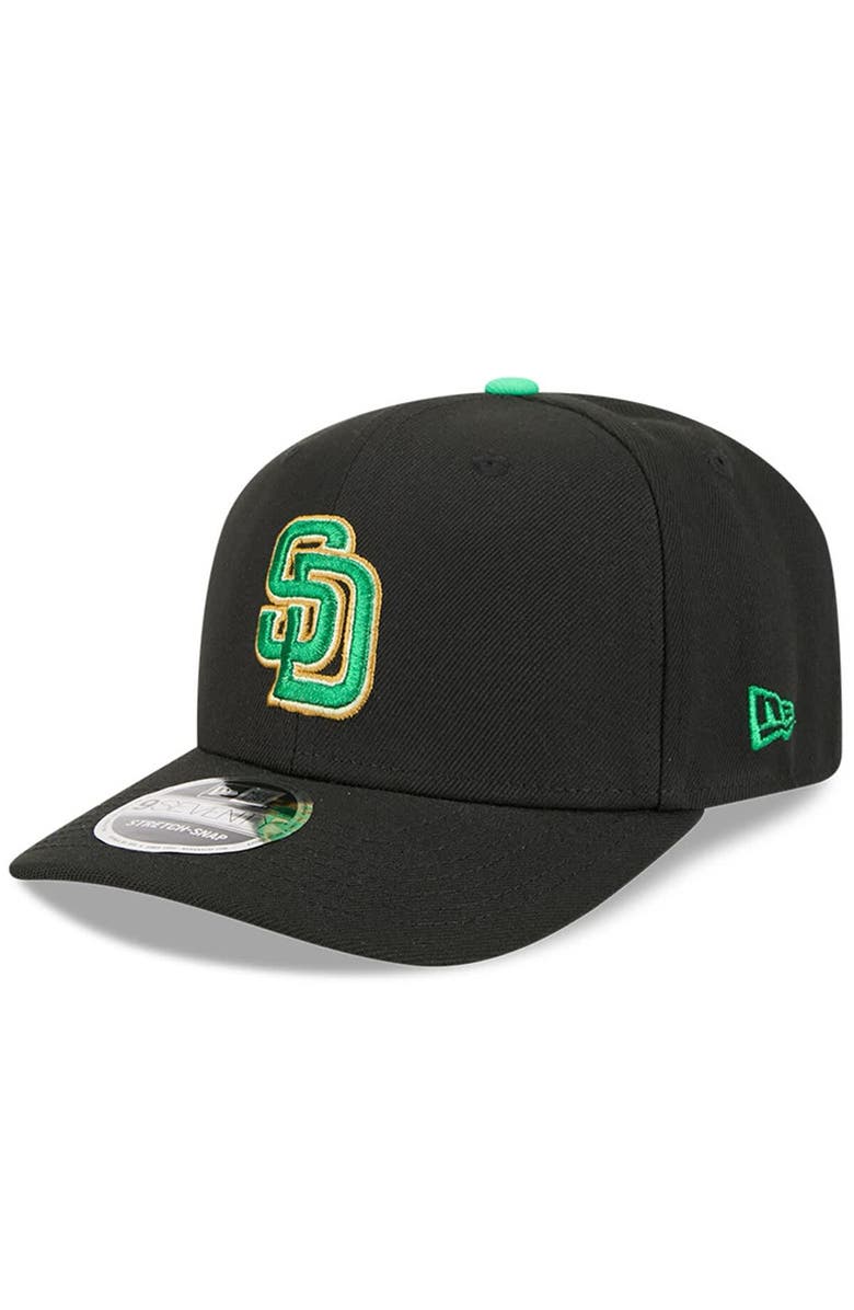 New Era Men's New Era  Black San Diego Padres 2026 St. Patrick's Day 9SEVENTY Adjustable Hat, Alternate, color, Black