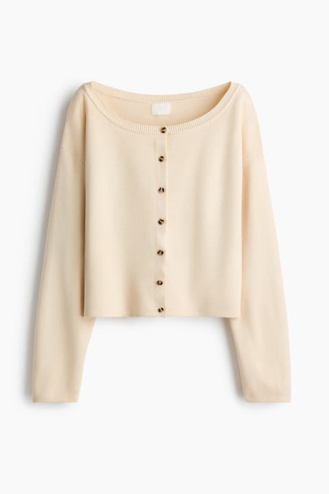 Off-the-shoulder Cardigan