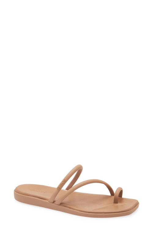 Crocs Miami Toe Loop Sandal In Milk Chocolate