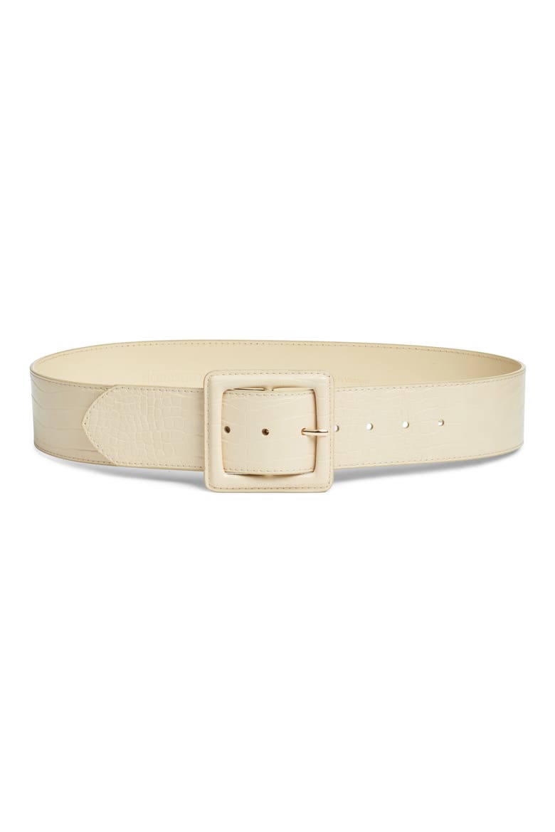Sloan Croc Pattern Belt, Main, color, TAN SHORE