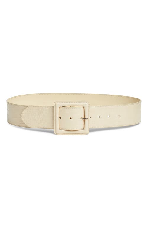 Nordstrom Sloan Croc Pattern Belt In Tan Shore