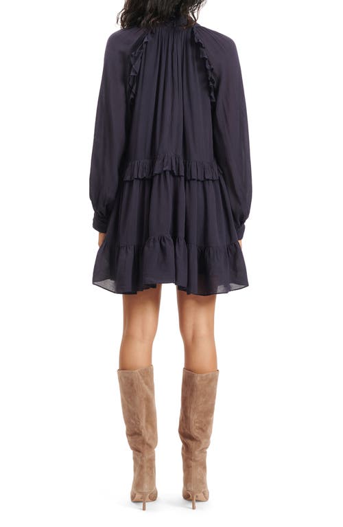 NOBODY'S CHILD NOBODY'S CHILD BOHANA LONG SLEEVE RUFFLE MINIDRESS