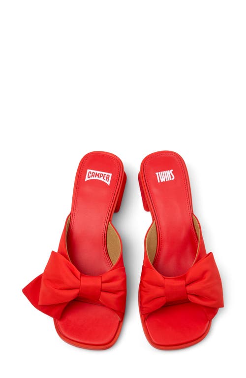 Shop Camper Kora Bow Slide Sandal In Bright Red
