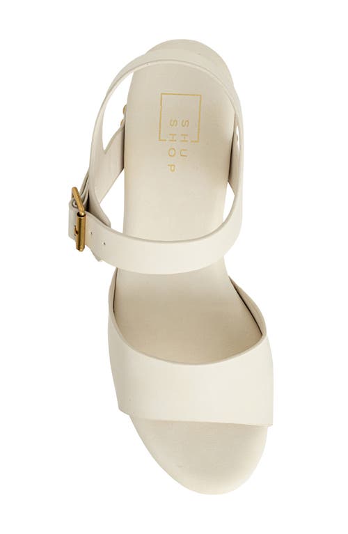 Shushop Gia Ankle Strap Platform Sandal In Brown