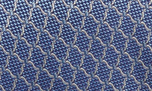 David Donahue Neat Silk Tie In Blue