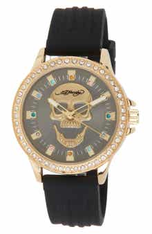 Ed Hardy x Ed Hardy Silicone Strap Watch, 38mm