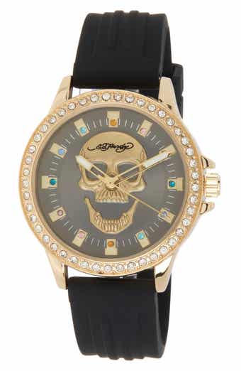 Ed Hardy x Ed Hardy Silicone Strap Watch, 38mm