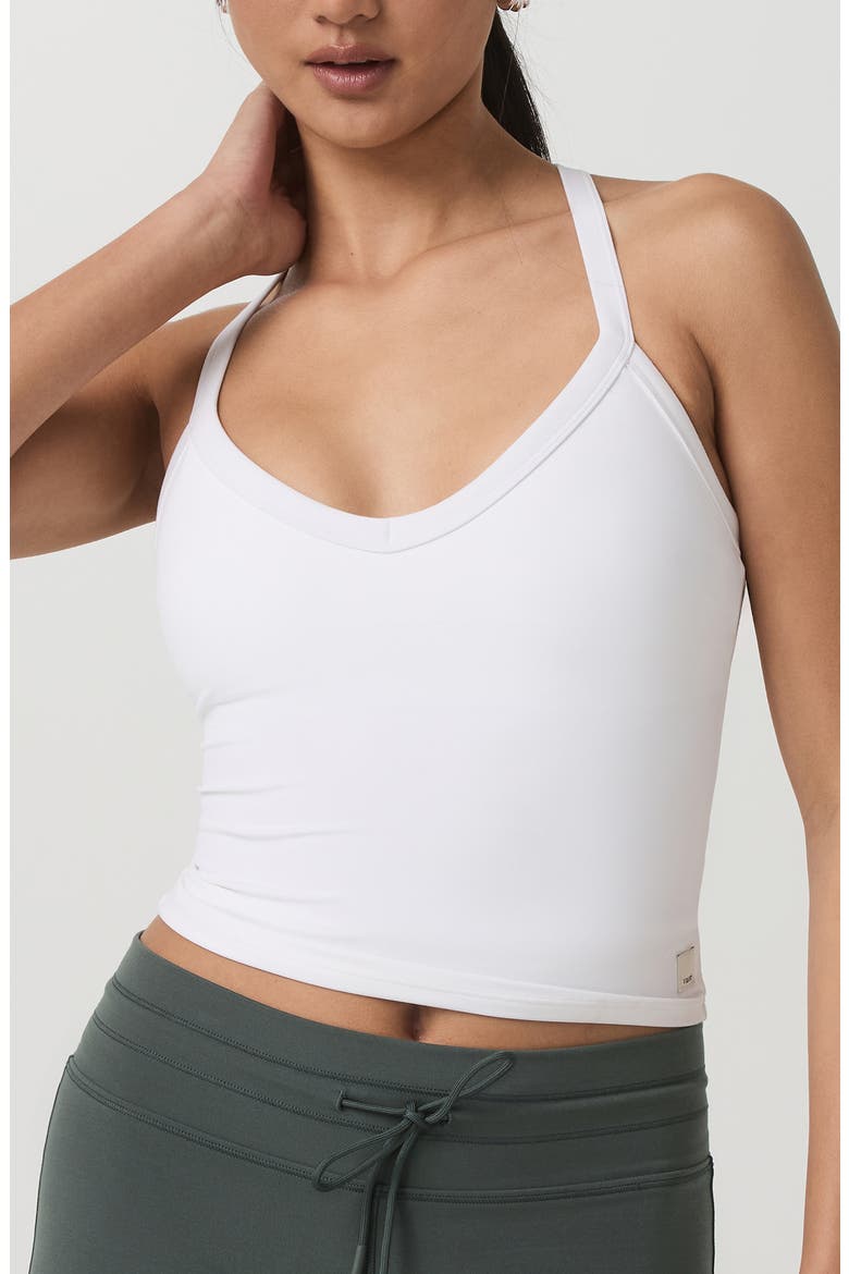 AllTheForm V-Neck Performance Tank, Alternate, color, WHITE