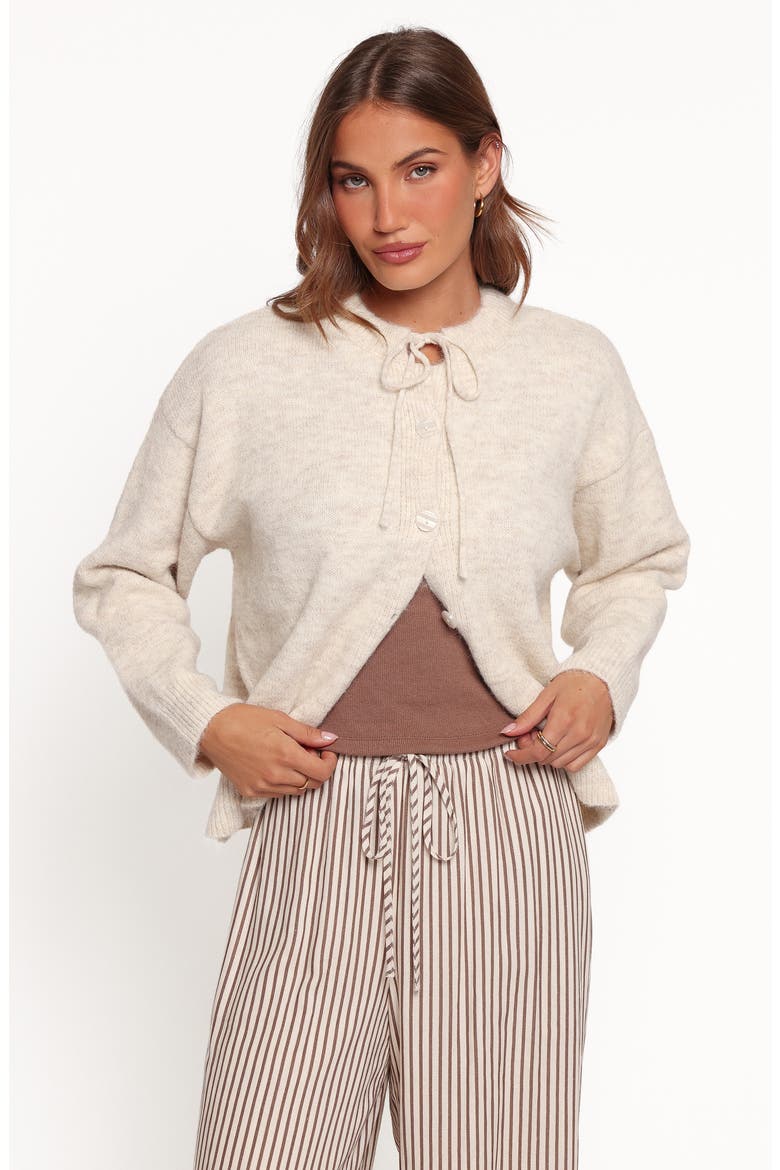 Rita Tie Cardigan, Alternate, color, BEIGE MARLE