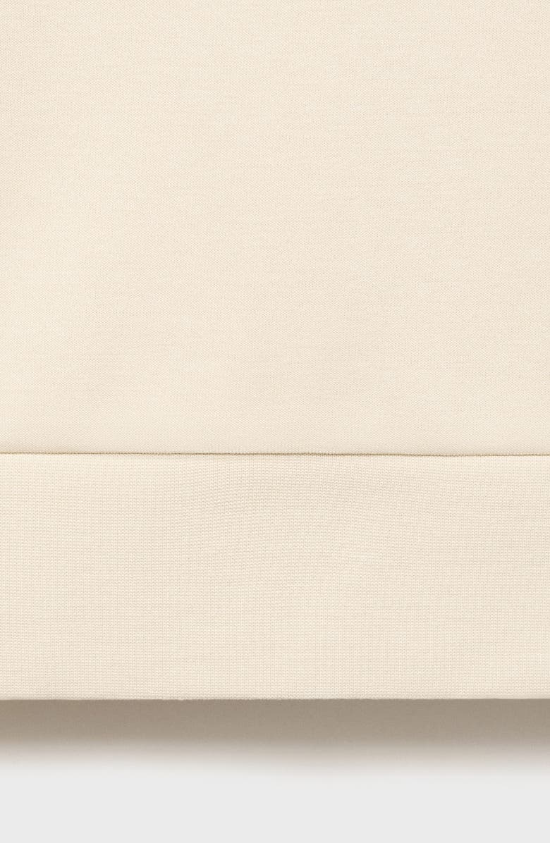 MANGO Quarter Zip Sweatshirt, Alternate, color, Ecru