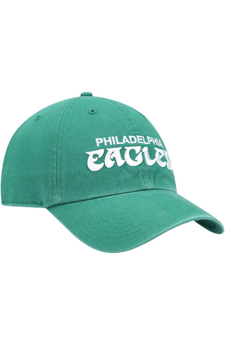 '47 Men's '47 Kelly Green Philadelphia Eagles Clean Up Script Adjustable Hat, Alternate, color, 