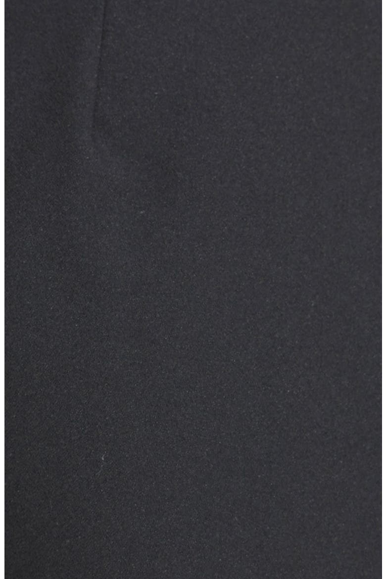 Scallop Hem Crepe Shorts, Alternate, color, JET BLACK