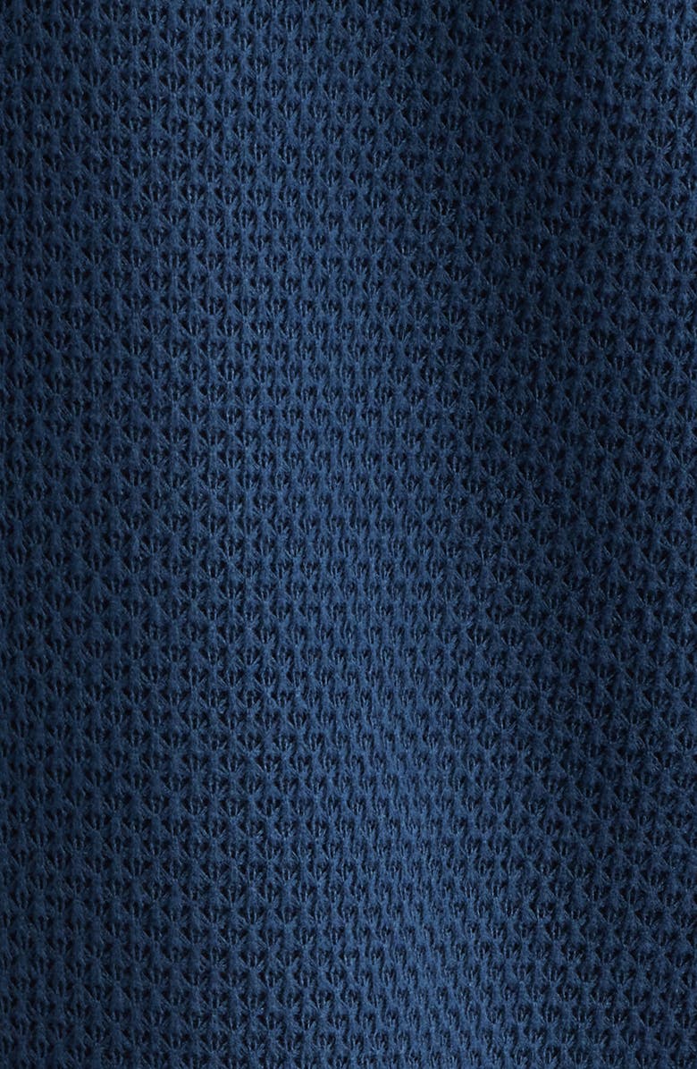 Johnston & Murphy Linden Textured Short Sleeve Button-Up Shirt, Alternate, color, Navy