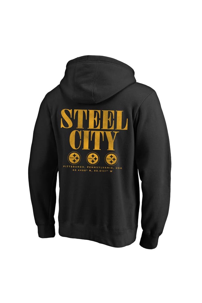 Men's Fanatics Black Pittsburgh Steelers Big & Tall Relaxed Intense Rivalry Hoodie, Alternate, color, Black