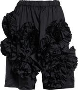 Comme des Garçons Comme des Garçons Ruffle Rosette Taffeta Shorts