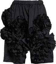 Comme des Garçons Comme des Garçons Ruffle Rosette Taffeta Shorts