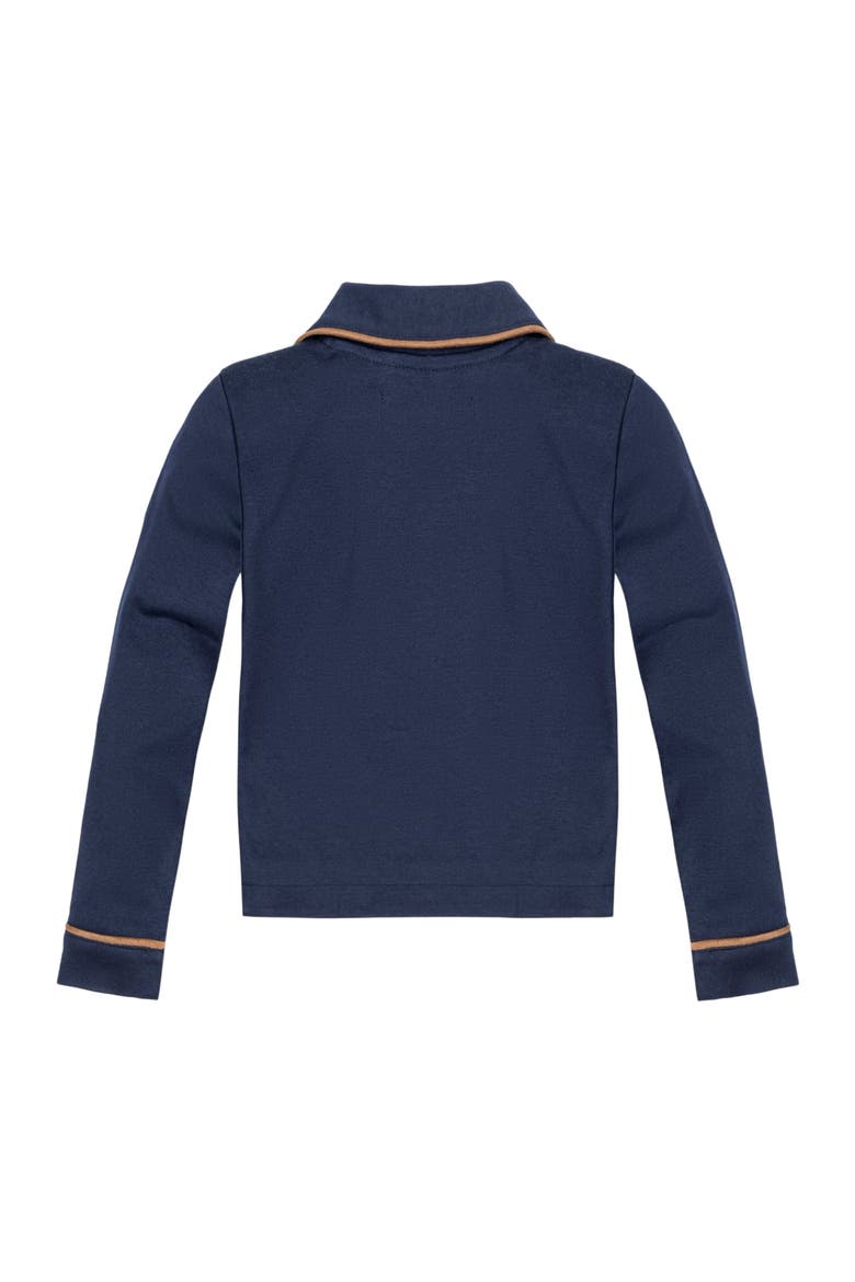 Baby Girls' Ponte Collared Jacket, Infant, Alternate, color, Navy Quilted