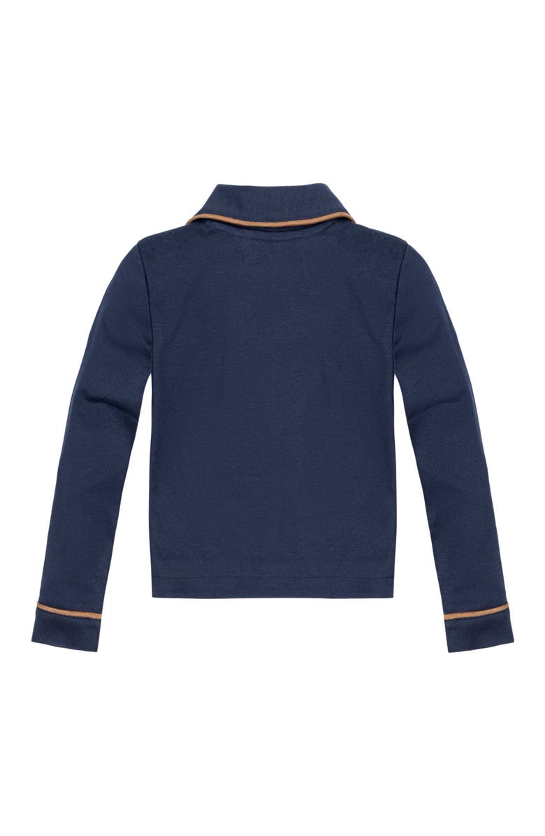 Hope & Henry Baby Girls' Ponte Collared Jacket, Infant, Alternate, color,