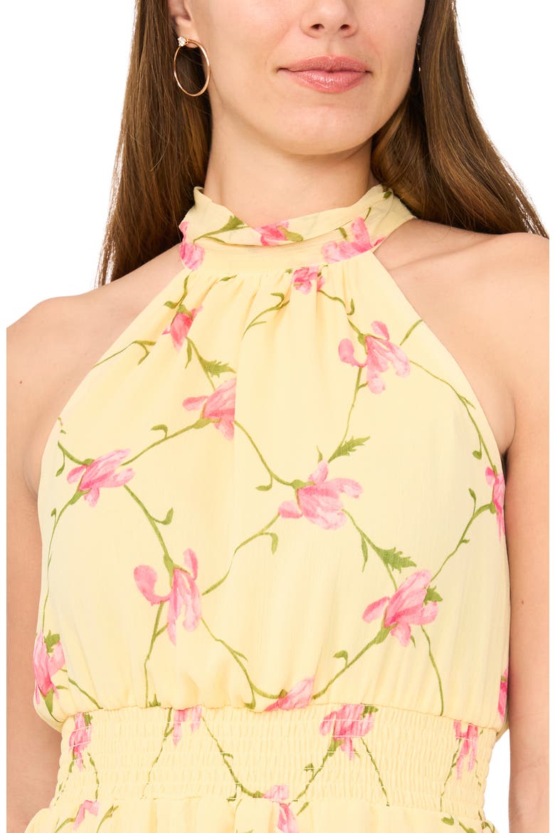 Smocked Maxi Halter Dress, Alternate, color, YELLOW MULTI