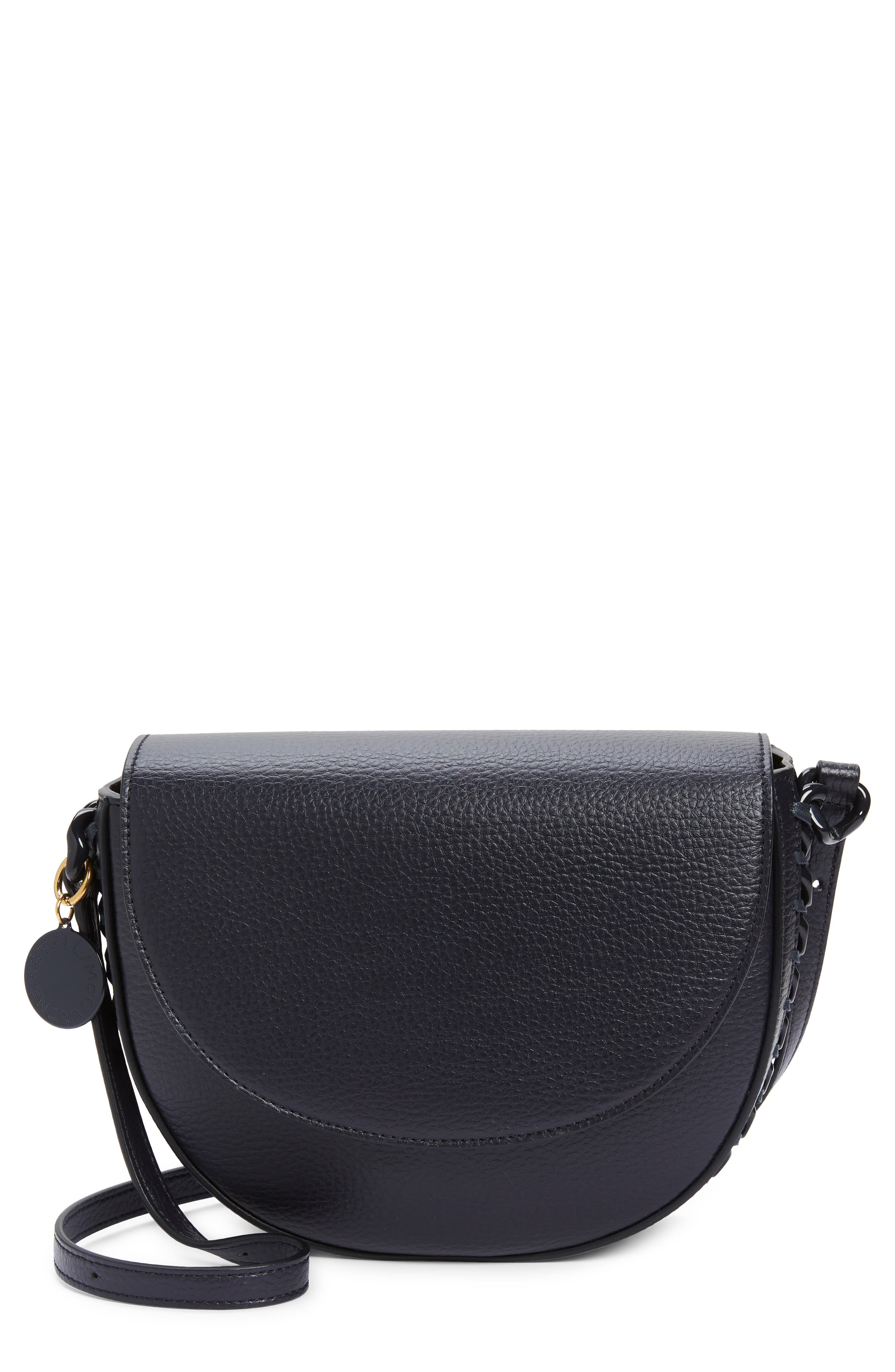 Stella McCartney Medium Frayme Flap Faux Leather Shoulder Bag, Main, color, 