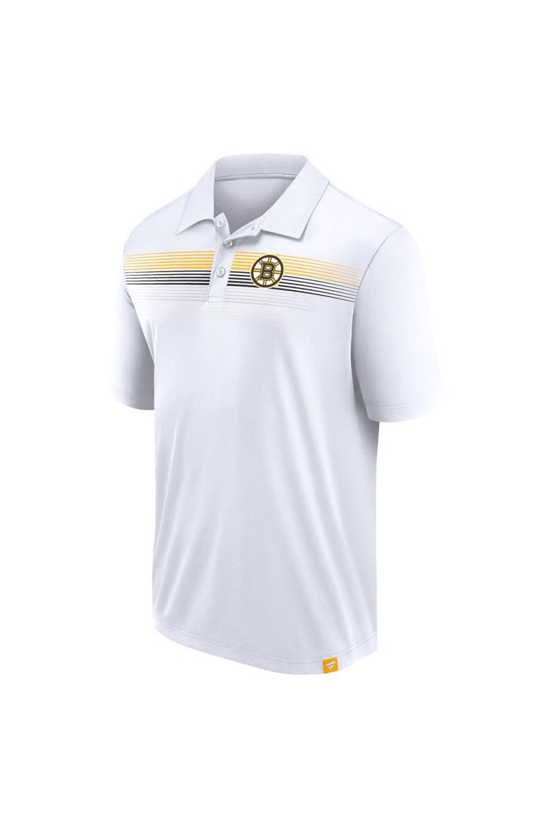 Men's Fanatics Branded White Boston Bruins Victory For Us Interlock Polo, Alternate, color, White
