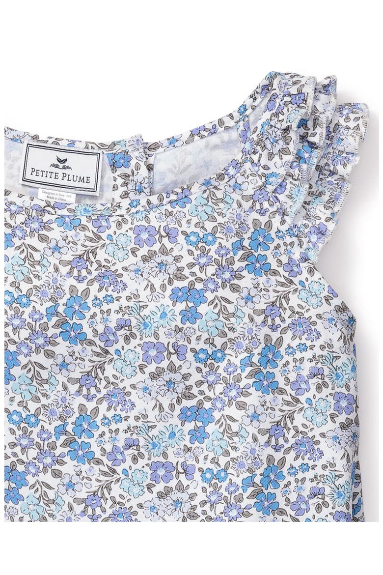 Kids' Fleur Dazur Amelie Floral Two-Piece Short Pajamas, Alternate, color, BLUE