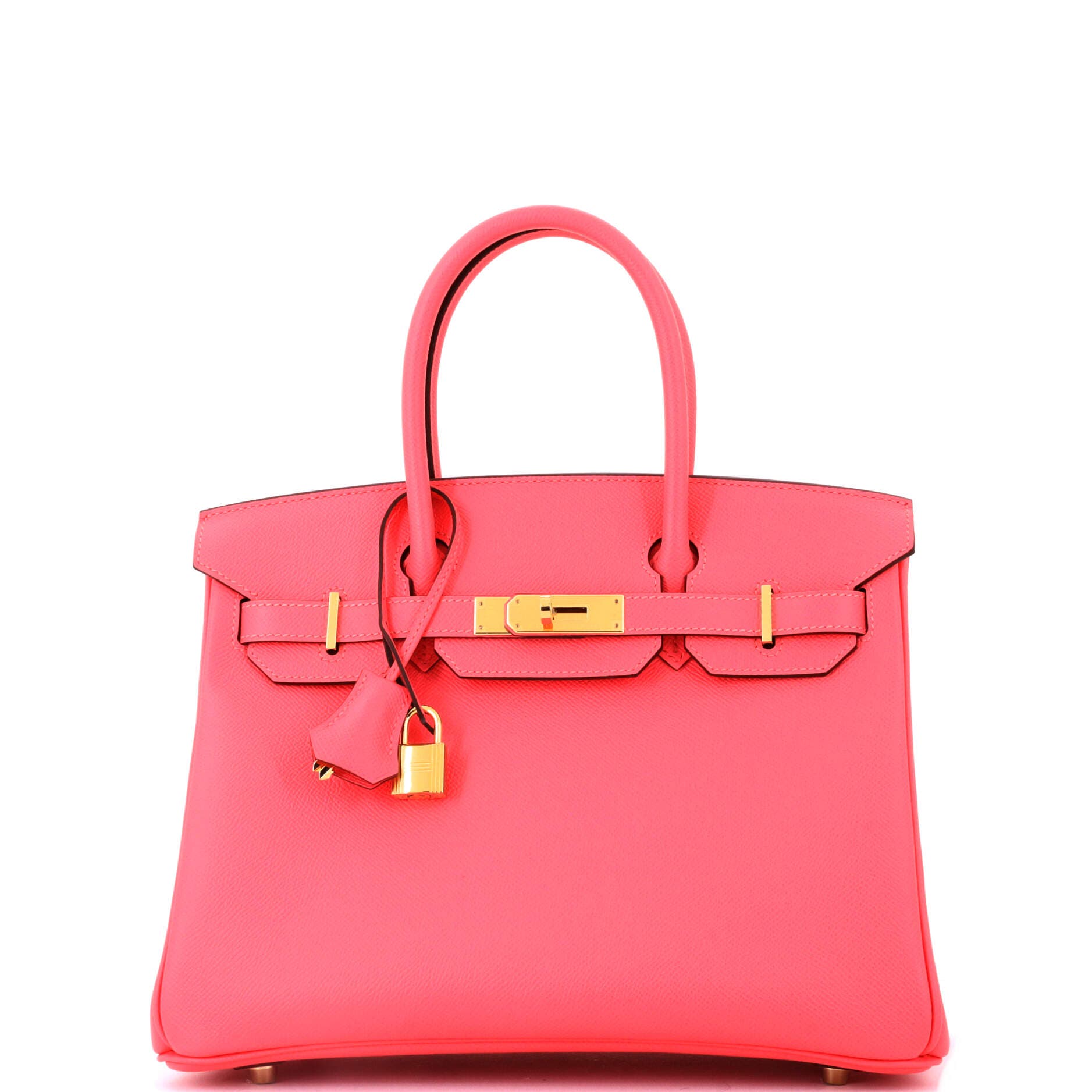 Pre-Owned Hermes Birkin Handbag Pink Epsom with Gold Hardware 30, Main, color, Rose Azalee