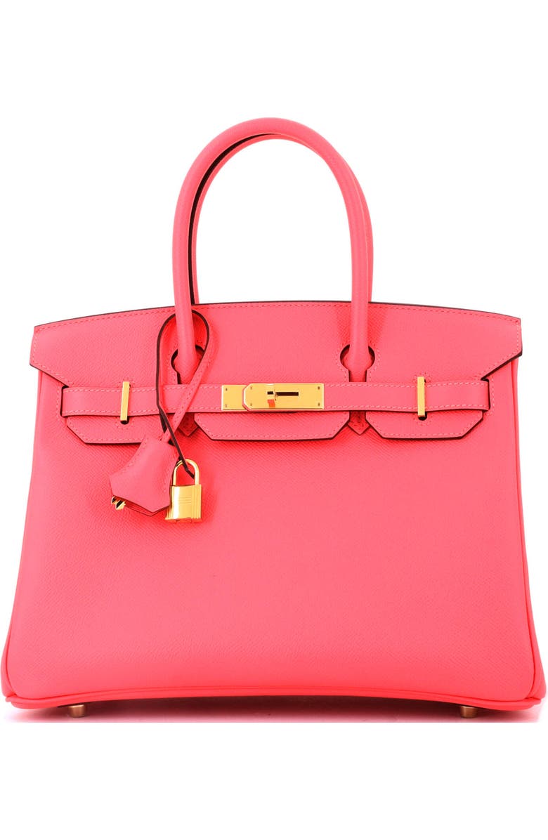 Pre-Owned Hermes Birkin Handbag Pink Epsom with Gold Hardware 30, Main, color, Rose Azalee