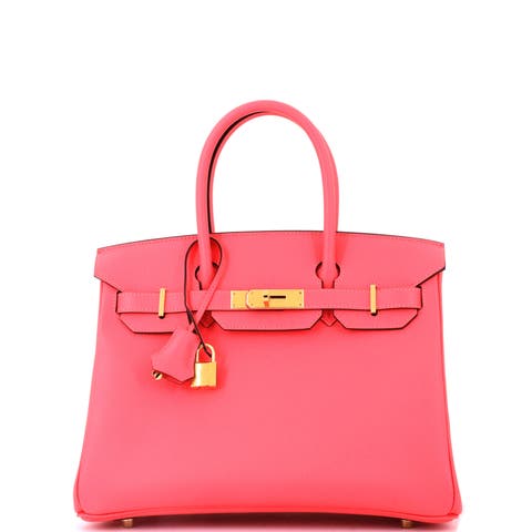 Birkin Handbag Pink Epsom with Gold Hardware 30
