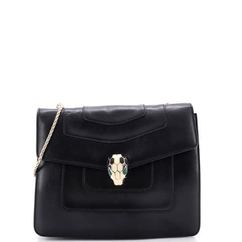 Serpenti Forever Square Shoulder Bag Leather Medium