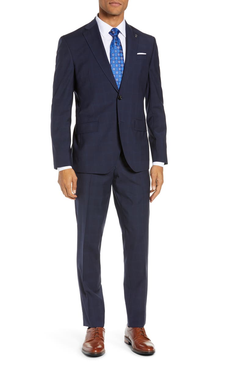 Ted Baker London Roger Slim Fit Solid Wool Suit, Main, color, 