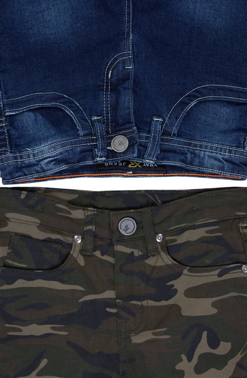 X-ray Xray Kids' Assorted 2-pack Slim Fit Stretch Moto Jeans In Multi