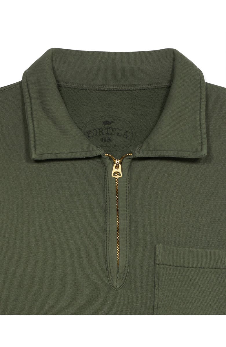 Fortela Zip-Up Sweatshirt with Pocket, Alternate, color, Oil