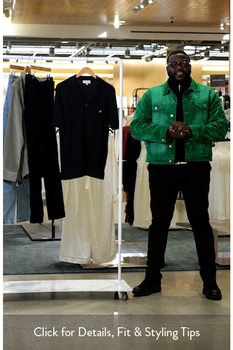 Camp Collar Short Sleeve Cotton & Silk Shirt Sweater video
