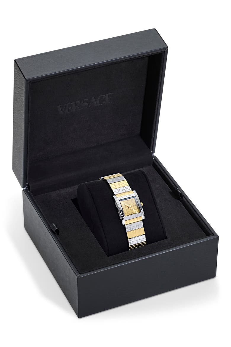Mosaic Diamond Bracelet Watch, 22mm, Alternate, color, TWO TONE