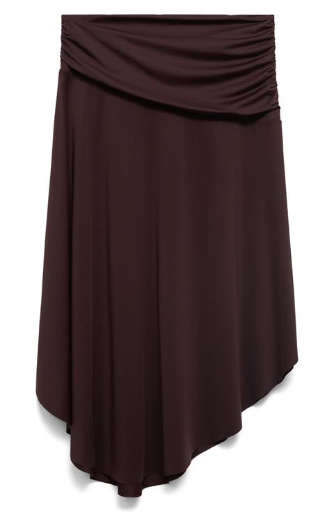 Draped Midi Skirt